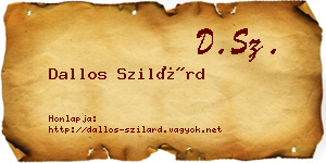 Dallos Szilárd névjegykártya