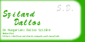szilard dallos business card
